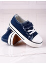 Boys' sneakers Vico fabric navy blue