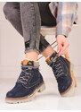 GOODIN Navy blue women's trappers Shelvt