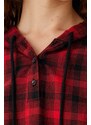 Koton Women's Red Plaid Shirt