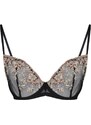 Trendyol Curve Black Embroidered Balconette Lace Bra