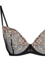 Trendyol Curve Black Embroidered Balconette Lace Bra