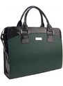 ELOAS Zelená lakovaná dámská kabelka pro notebook do 15.6 palce
