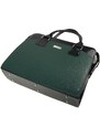 PUNCE LC-01 zelená lakovaná dámská kabelka pro notebook do 15.6 palce