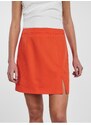 Oranžová dámská mini sukně s rozparkem Pieces Thelma - Dámské