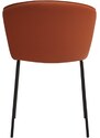 Cihlově červená koženková jídelní židle Teulat Add
