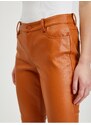 Hnědé dámské koženkové kalhoty ORSAY - Dámské