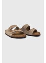 Semišové pantofle Birkenstock Arizona pánské, šedá barva, 51461.TAUP-TAUPE