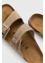 Semišové pantofle Birkenstock Arizona pánské, šedá barva, 51461.TAUP-TAUPE
