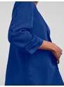 Tmavě modré dámské sako s tříčtvrtečním rukávem Pieces Boss - Dámské