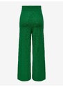 Zelené dámské žebrované široké kalhoty ONLY Cata - Dámské