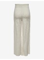 Krémové dámské žebrované široké kalhoty ONLY Cata - Dámské