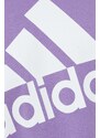 Bavlněná mikina adidas pánská, fialová barva, s potiskem