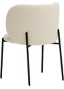 Béžová koženková jídelní židle Teulat Mogi