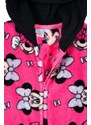DISNEY Růžový plyšový overálek Minnie Mouse Tmavě růžová