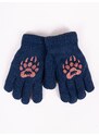 Yoclub Kids's Gloves RED-0200C-AA5A-004 Navy Blue