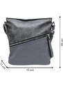 Tapple Středně šedá crossbody kabelka s šikmou kapsou