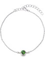 Jewellis ČR Jewellis ocelový náramek Chaton Deluxe s krystaly Swarovski - Fern Green