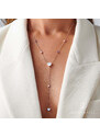 Royal Exklusive Royal Fashion náhrdelník 18k zlato Vermeil GU-DR24617N-ROSEGOLD-MOONSTONE-ROSEQUARTZ-AMETHYST