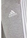 Bavlněné tepláky adidas šedá barva, s aplikací, IC9922