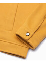 Ombre Clothing Pánská mikina na zip se stojáčkem - žlutá V6 OM-SSZP-22FW-005