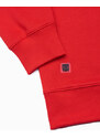 Ombre Clothing Pánská mikina bez kapuce - červená B978