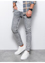 Ombre Clothing Pánské džínové kalhoty SKINNY FIT - šedé V1 P1062