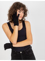 Fashionhunters Dámské zimní prstové rukavice - černé