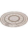 NORTHRUGS - Hanse Home koberce Kusový koberec Twin Supreme 105444 Jamaica Linen kruh – na ven i na doma - 140x140 (průměr) kruh cm