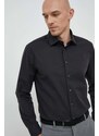 Košile Seidensticker černá barva, slim, s klasickým límcem, 01.693690