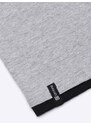 Ombre Clothing Pánské tričko s kapucí - žíhaná šedá S1376