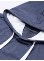 Ombre Clothing Pánské tričko s kapucí - nebesky modrá šedá S1376