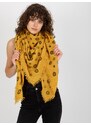 Fashionhunters Dámský šátek s potiskem - žlutý