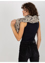 Fashionhunters Dámský šátek s potiskem - šedý