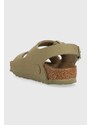 Dětské sandály Birkenstock Milano zelená barva