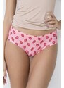 Julimex Kalhotky Simple Beso růžové s pusinkami