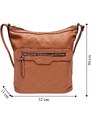 Tapple Středně hnědá crossbody kabelka se vzory