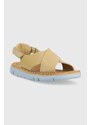 Kožené sandály Camper Oruga Sandal dámské, béžová barva, K200157.048