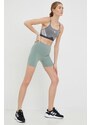 Šortky na jógu adidas Performance Yoga Studio zelená barva, high waist