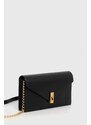 Kožená kabelka Polo Ralph Lauren černá barva