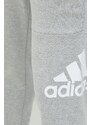 Bavlněné tepláky adidas šedá barva, s potiskem, HA4345
