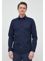 Košile Seidensticker tmavomodrá barva, slim, s klasickým límcem, 01.693690