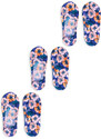 Yoclub Kids's Girls' Ankle No Show Boat Socks Patterns 3-pack SKB-41/3PAK/GIR/001