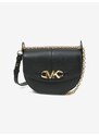 Černá dámská kožená crossbody kabelka Michael Kors Small Conv Saddl - Dámské