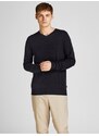 Černý basic svetr Jack & Jones Emil - Pánské