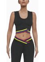 Bas Bleu Crop top CHAMP-TOP 30 sports with colored stripes