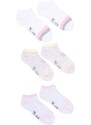 Yoclub Kids's Girls' Ankle Cotton Socks Patterns Colours 3-pack SKS-0028G-AA30-001