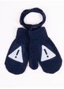 Yoclub Kids's Gloves RED-0236C-AA10-003 Navy Blue