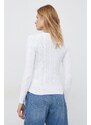 Bavlněný svetr Polo Ralph Lauren bílá barva, lehký
