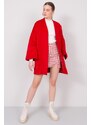 Fashionhunters Červený kabát bez zapínání BSL