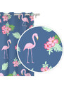 Edoti Curtain in flamingos 140x250 A499